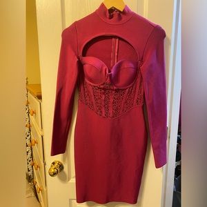 Miss circle fuchsia pink dress